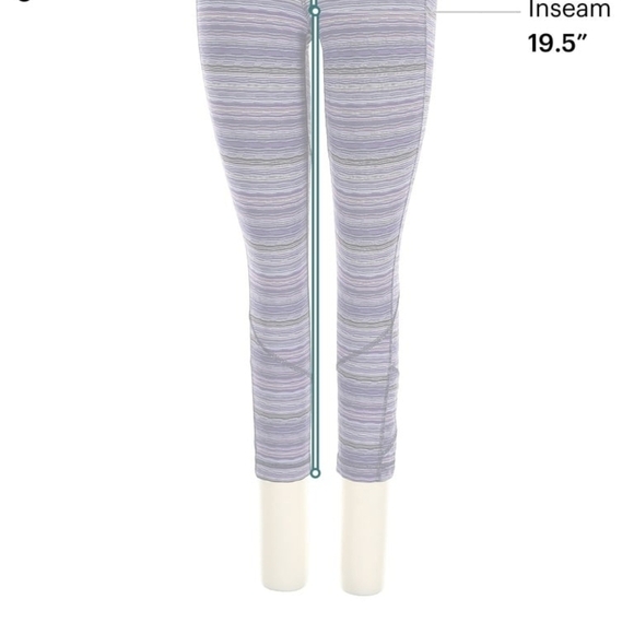 Lululemon Athletica Space Dye Twist Ultra Violet Crop Leggings Athlesuire Sz 4 - Picture 3 of 4